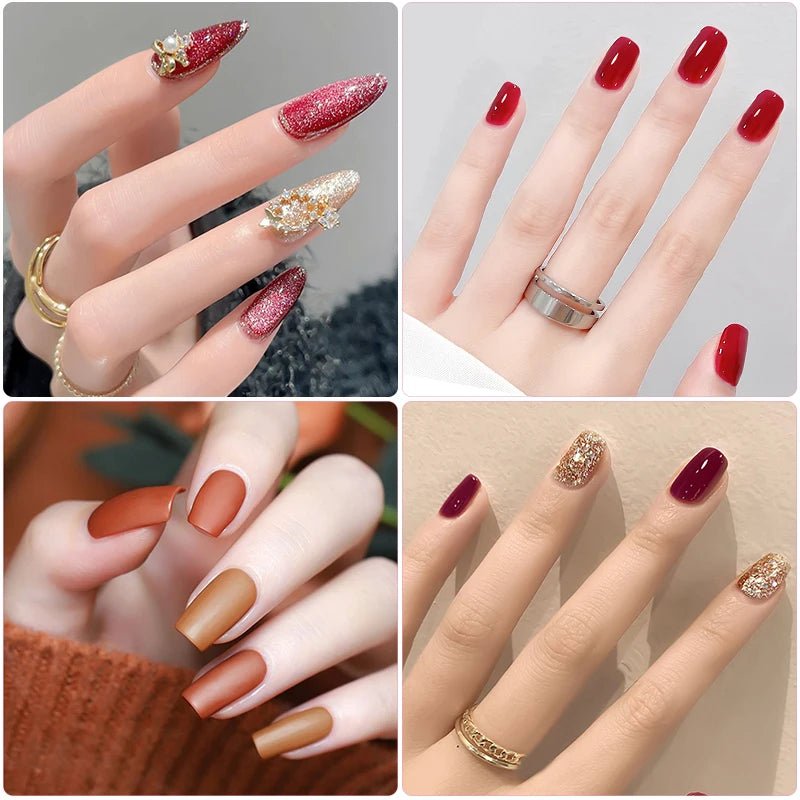 Gel Nail Polish Kit With UV Nail Lamp Electric Nail Drill Machine Soak OFF Gel Nail Kit Base&Top Coat Gel Polish Nail Tool Set - TRENSET
