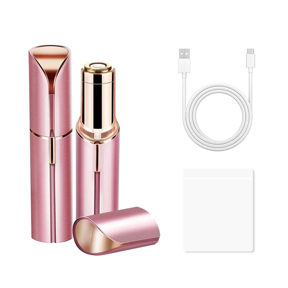 New Electric Facial Hair Removal Epilator Eyebrow Lipstick Shape Painless Facial Sensitive Areas Bikini Depilator Shaver Trimmer - TRENSET