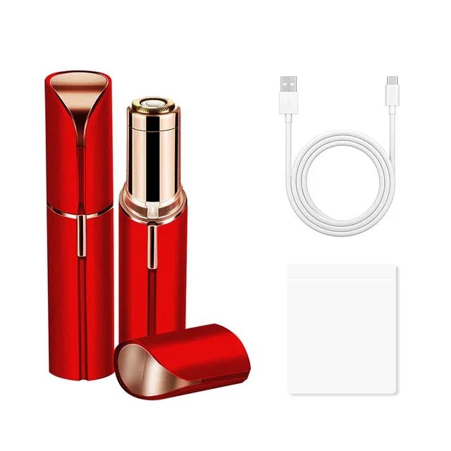 New Electric Facial Hair Removal Epilator Eyebrow Lipstick Shape Painless Facial Sensitive Areas Bikini Depilator Shaver Trimmer - TRENSET