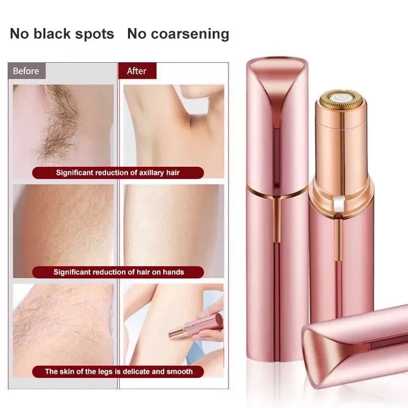 New Electric Facial Hair Removal Epilator Eyebrow Lipstick Shape Painless Facial Sensitive Areas Bikini Depilator Shaver Trimmer - TRENSET