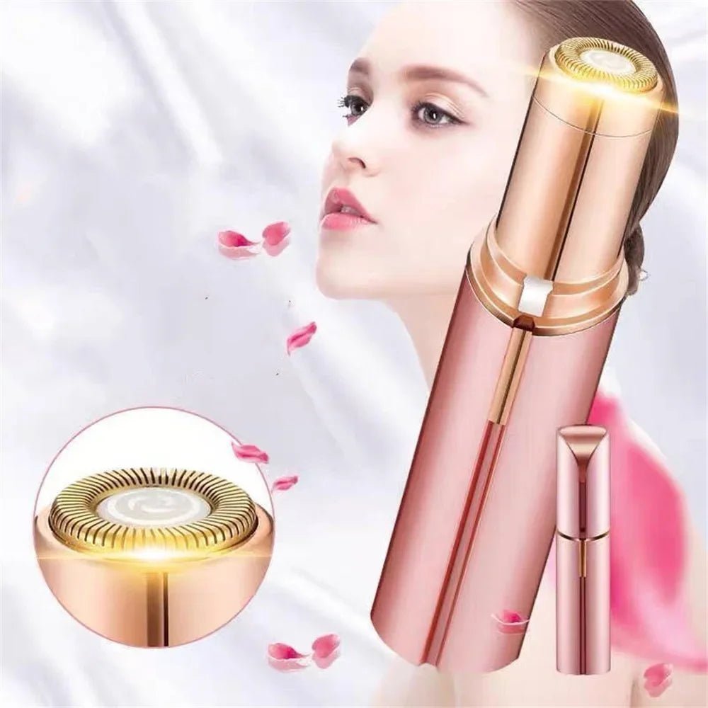 New Electric Facial Hair Removal Epilator Eyebrow Lipstick Shape Painless Facial Sensitive Areas Bikini Depilator Shaver Trimmer - TRENSET