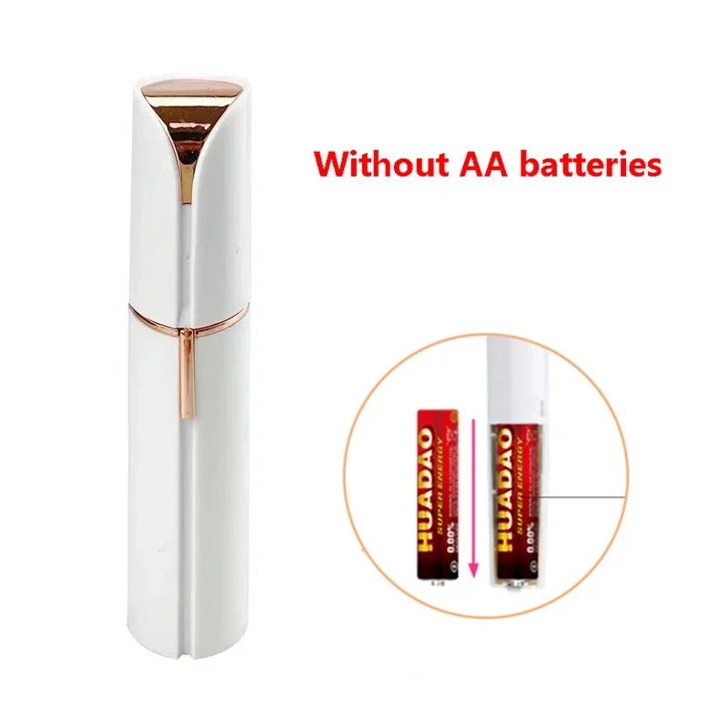 New Electric Facial Hair Removal Epilator Eyebrow Lipstick Shape Painless Facial Sensitive Areas Bikini Depilator Shaver Trimmer - TRENSET
