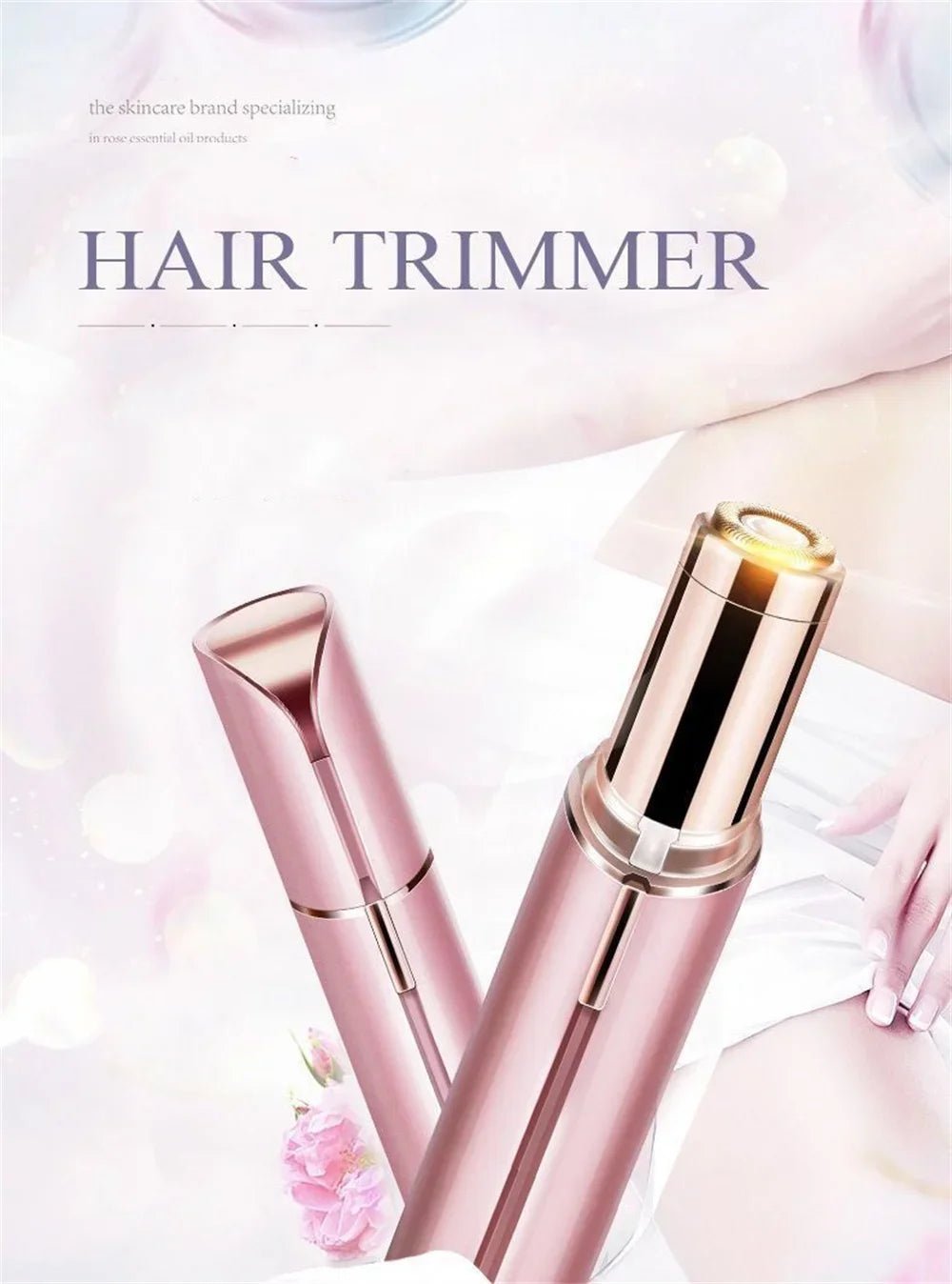 New Electric Facial Hair Removal Epilator Eyebrow Lipstick Shape Painless Facial Sensitive Areas Bikini Depilator Shaver Trimmer - TRENSET