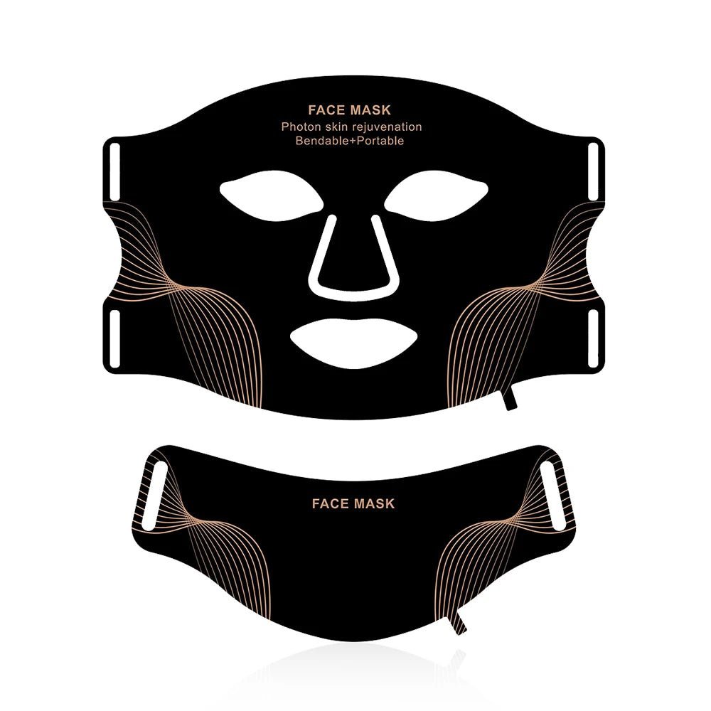 Silicone LED Mask Face With Neck 7 Colors LED Photon Red Light Infrared Therapy Flexible Facial Mask Repair Skin Wireless Use - TRENSET
