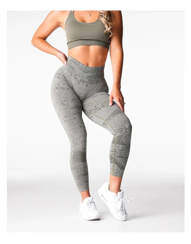 TKITK Digital Women Yoga Leggings Hips Lifting Gym Seamless Sport Pants High Waist Fitness Bubble Butt Workout Running Pants - TRENSET