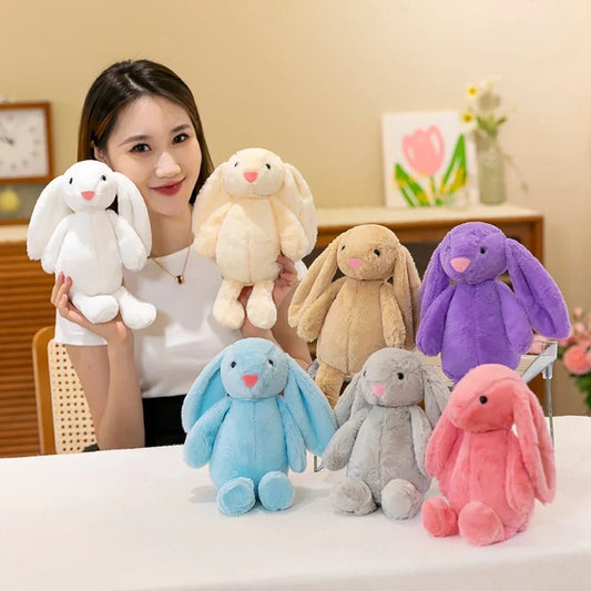 25cm Long Ear Soft Stuffed Bunny Doll Cute Rabbit Plush Toy Sleeping Toy Girls Kids Baby Plush Birthday Gifts - TRENSET