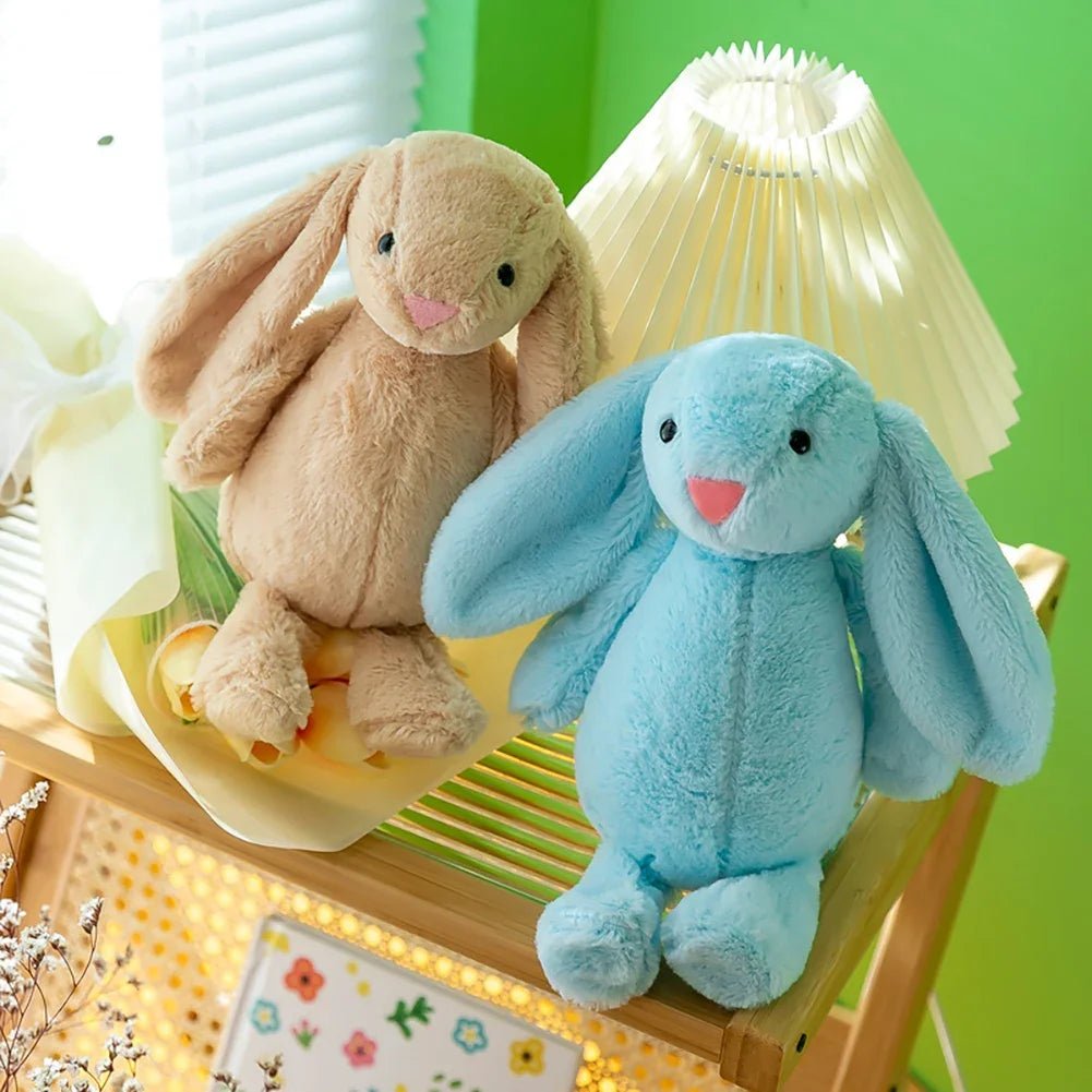 25cm Long Ear Soft Stuffed Bunny Doll Cute Rabbit Plush Toy Sleeping Toy Girls Kids Baby Plush Birthday Gifts - TRENSET