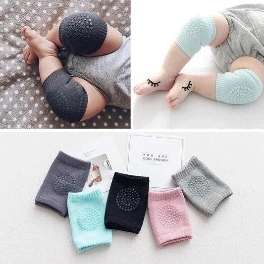 5Pairs Baby Knee Pads Toddler Crawling Anti - Slip Solid Infant Boys Girls Elbow Cushion Pad Safety Protector Toddler Leg Warmer - TRENSET