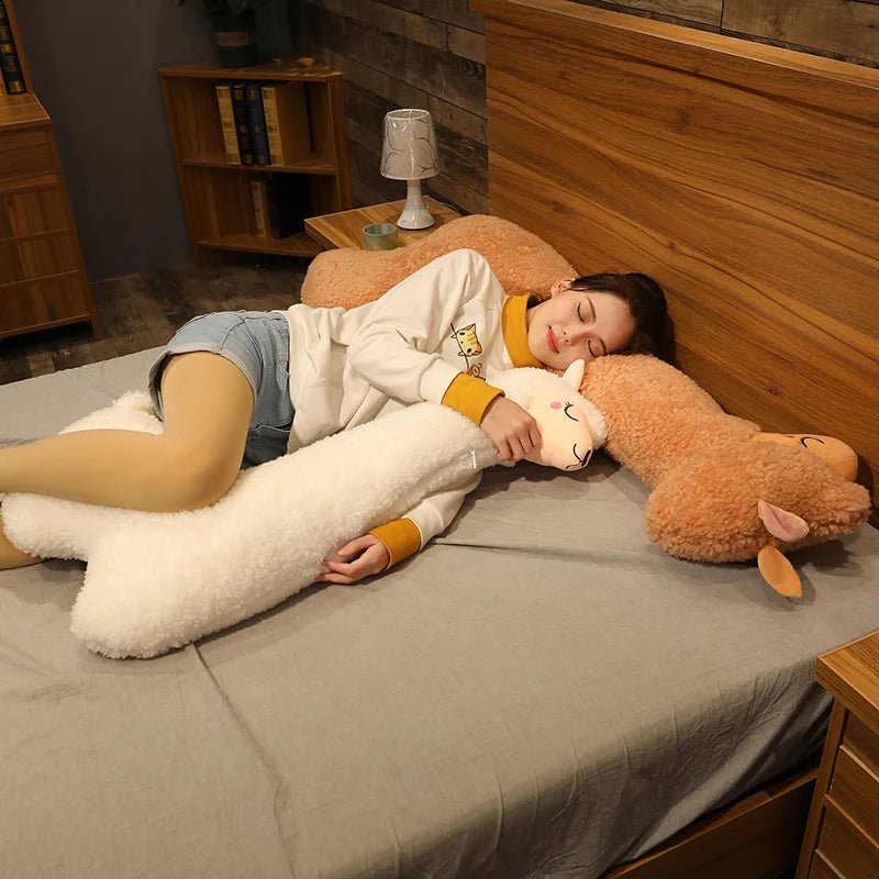 75 - 130cm Lovely Alpaca Plush Toy Soft Stuffed Cute Sheep Llama Animal Dolls Sleep Pillow Cushion Home Bed Decor Gift - TRENSET