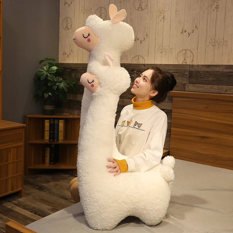 75 - 130cm Lovely Alpaca Plush Toy Soft Stuffed Cute Sheep Llama Animal Dolls Sleep Pillow Cushion Home Bed Decor Gift - TRENSET