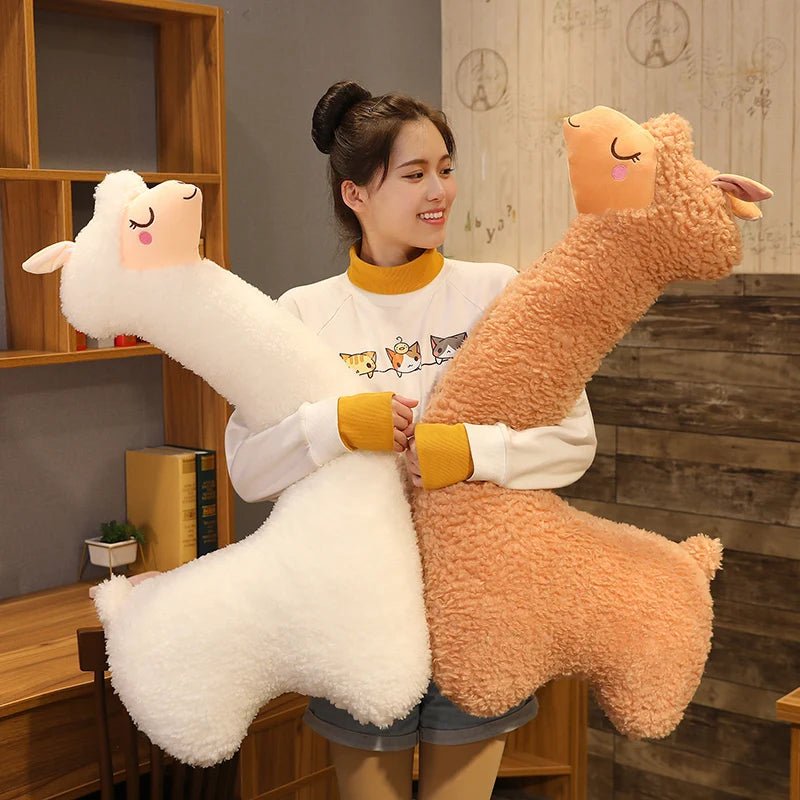 75 - 130cm Lovely Alpaca Plush Toy Soft Stuffed Cute Sheep Llama Animal Dolls Sleep Pillow Cushion Home Bed Decor Gift - TRENSET