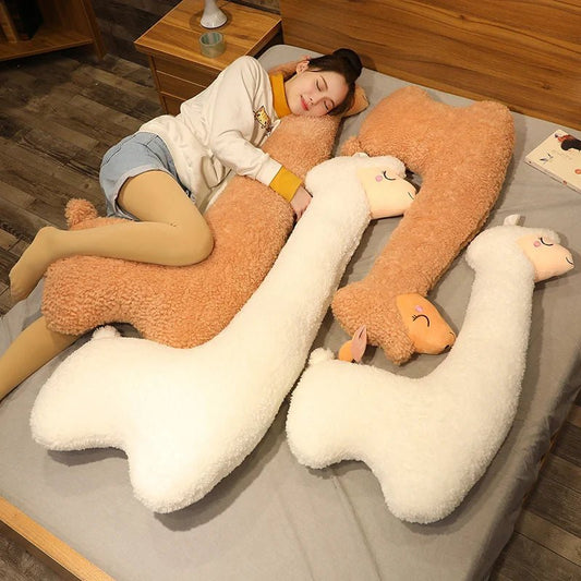 75 - 130cm Lovely Alpaca Plush Toy Soft Stuffed Cute Sheep Llama Animal Dolls Sleep Pillow Cushion Home Bed Decor Gift - TRENSET