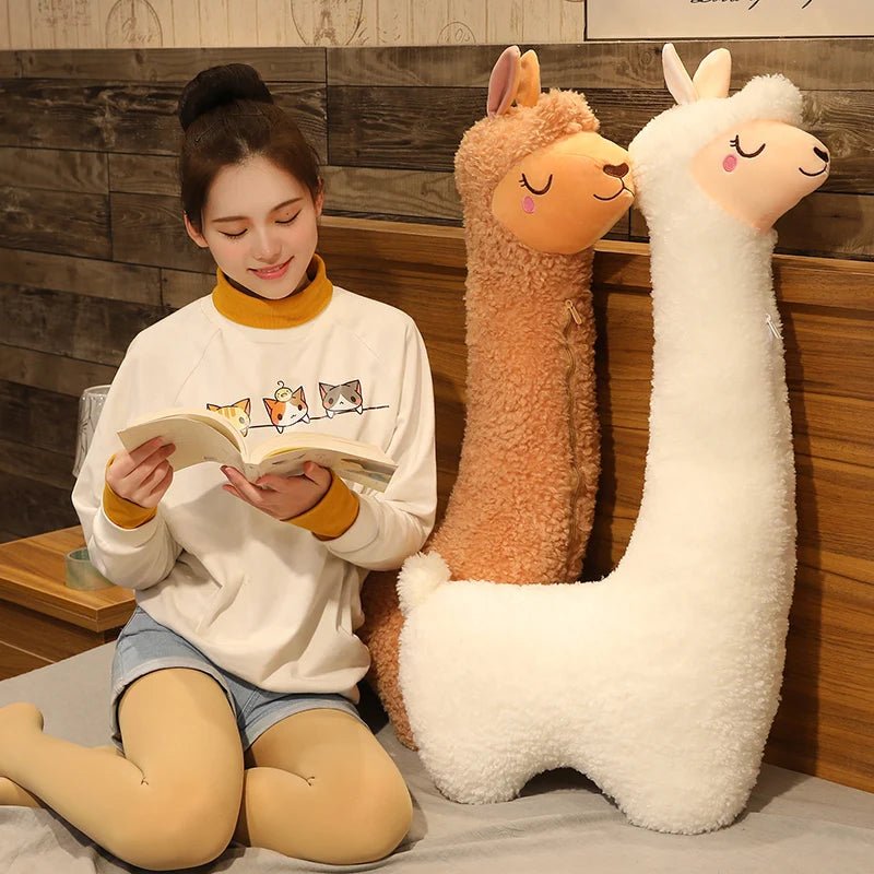 75 - 130cm Lovely Alpaca Plush Toy Soft Stuffed Cute Sheep Llama Animal Dolls Sleep Pillow Cushion Home Bed Decor Gift - TRENSET