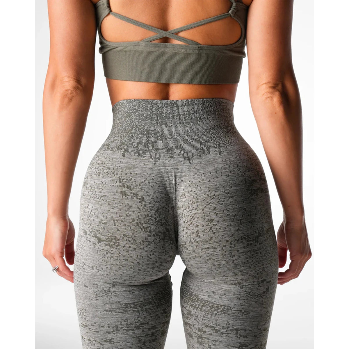 TKITK Digitale Frauen Yoga Leggings Hüften Heben Gym Nahtlose Sport Hosen Hohe Taille Fitness Blase Butt Workout Lauf Hosen