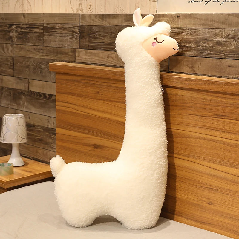 75-130 cm Schönes Alpaka-Plüschtier, weich gefüllt, süßes Schaf, Lama, Tierpuppen, Schlafkissen, Kissen, Heimbett, Dekor, Geschenk