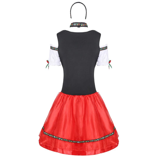 Klassisches bayerisches Oktoberfest-Kostüm, Karneval, Bierfest, Taverne, Clubs, Dirne, Cosplay, Partykleid, Halloween