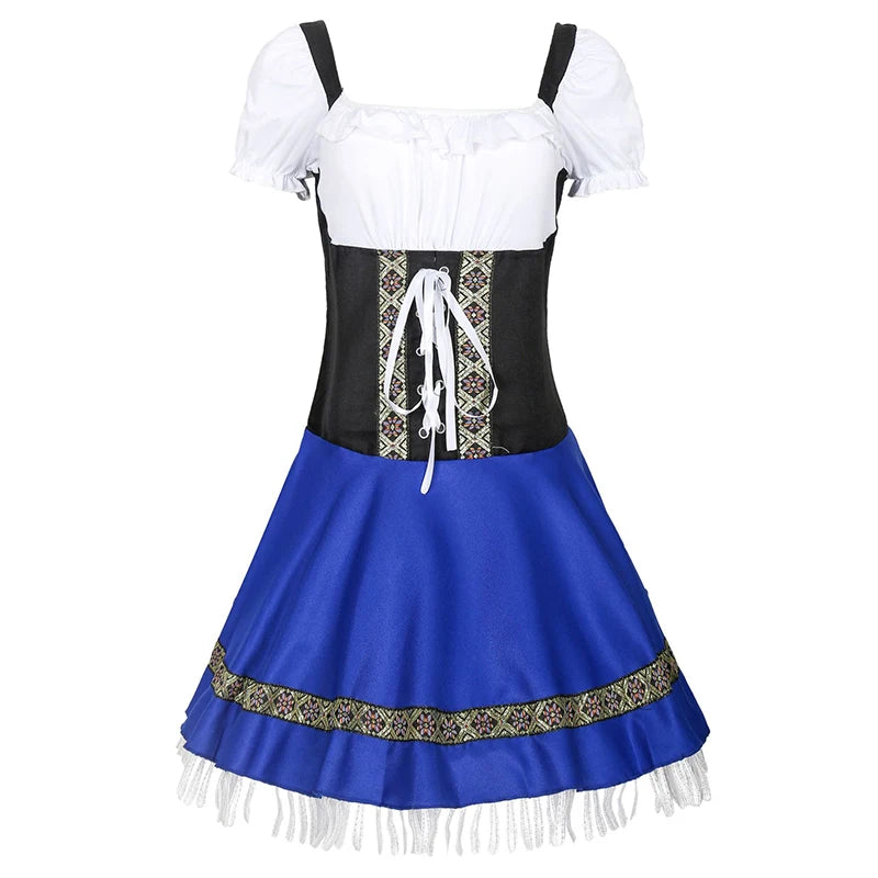 Klassisches bayerisches Oktoberfest-Kostüm, Karneval, Bierfest, Taverne, Clubs, Dirne, Cosplay, Partykleid, Halloween