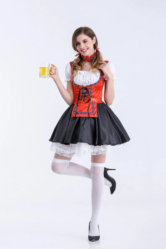 Oktoberfest-Kostüm, bayerisches Oktoberfest, deutsches Festival, Bier, Cosplay, Halloween-Kostüm für Damen, S-XXL