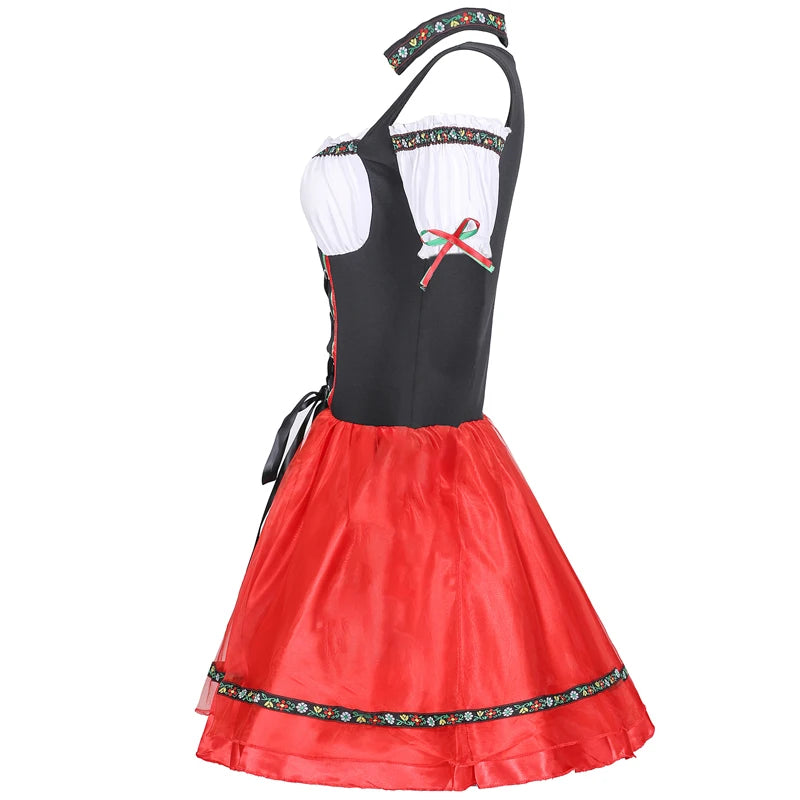 Klassisches bayerisches Oktoberfest-Kostüm, Karneval, Bierfest, Taverne, Clubs, Dirne, Cosplay, Partykleid, Halloween