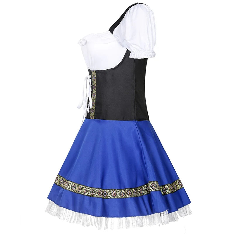 Klassisches bayerisches Oktoberfest-Kostüm, Karneval, Bierfest, Taverne, Clubs, Dirne, Cosplay, Partykleid, Halloween