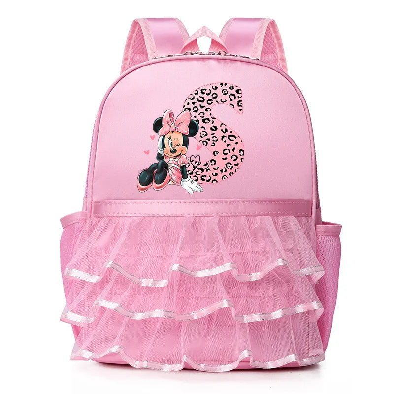 Minnie Mouse Children Kawaii Bag for Girl Dance Bag Kid Letter Pink Dancing Backpacks Girl Ballet Dance Bag Baby School Backpack