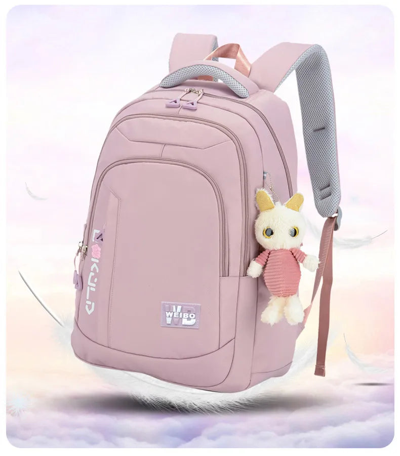 Girl School Bag Backpack Back Pack For Teenager Women Children Female Pink Schoolbag Primary High Bagpack Class Teens Child Kids