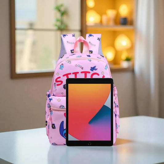 4pcs Stitch Backpack, Pencil Case, Shoulder Bag, Wallet Set, Stitch and Angel School Bag, Casual Student Travel Daypack, Gift