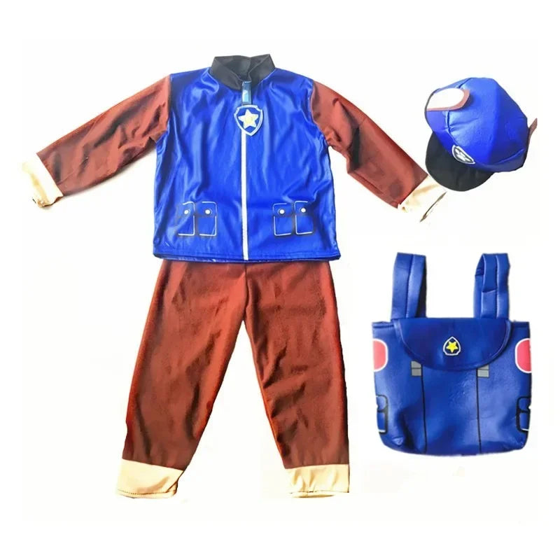 Anime Dog Patrol Kinder Tops Hosen Rucksack Hut Marshall Chase Skye Zuma Rubble Kinder Patrol Uniformen Halloween Cosplay Kostüm