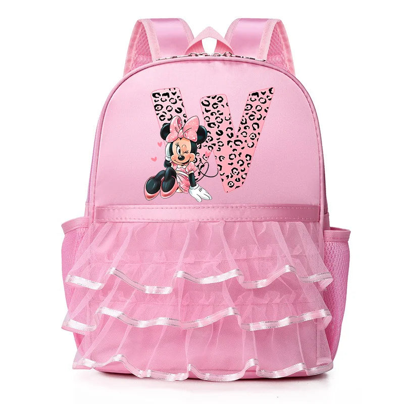 Minnie Mouse Children Kawaii Bag for Girl Dance Bag Kid Letter Pink Dancing Backpacks Girl Ballet Dance Bag Baby School Backpack