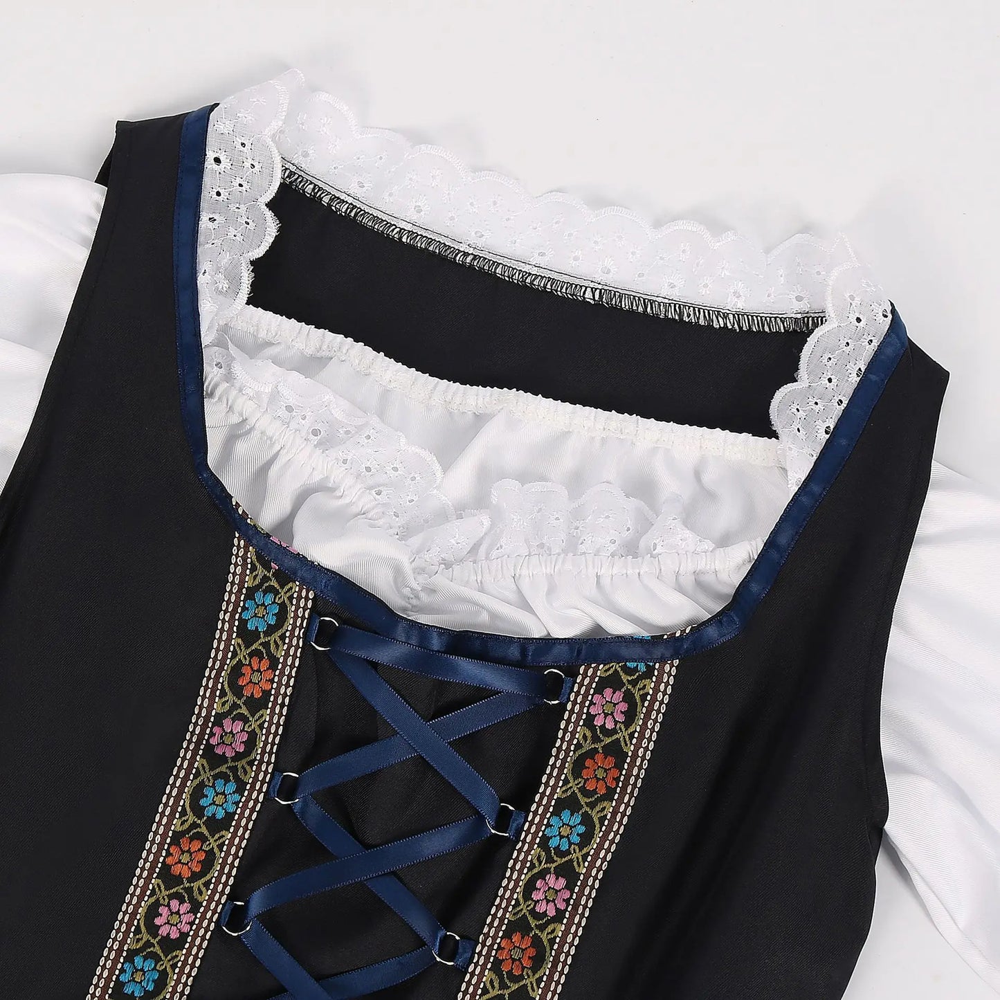 Deutsches Oktoberfest Dirndl Dienstmädchenkleid Bayerisches Traditionelles Biermädchen Outfits Leistung Halloween Karneval Cosplay Kostüm