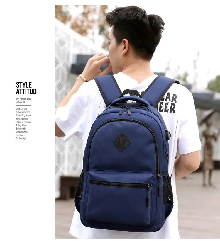 Solid Color Backpack Fashion Men Women Backpack High Capacity Schoolbags For Teenager Girls Boys Male Shoulder Bags