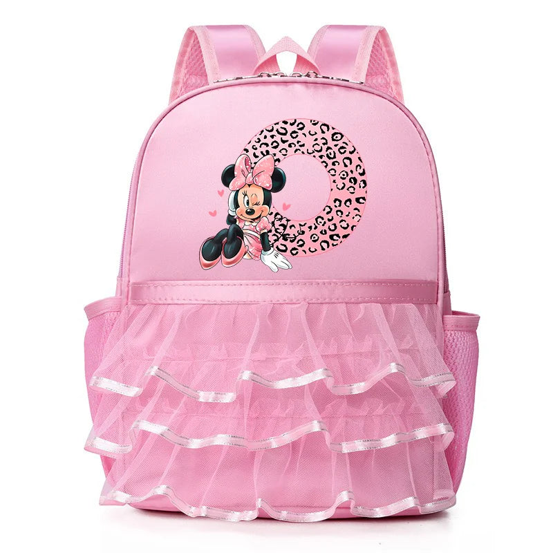 Minnie Mouse Children Kawaii Bag for Girl Dance Bag Kid Letter Pink Dancing Backpacks Girl Ballet Dance Bag Baby School Backpack