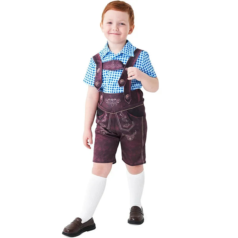 Kinder Jungen Mädchen Oktoberfest Kostüme Bayerisches Dirndl Kleid Kinder Lederhosen Cosplay Karneval Party Halloween Kostüm