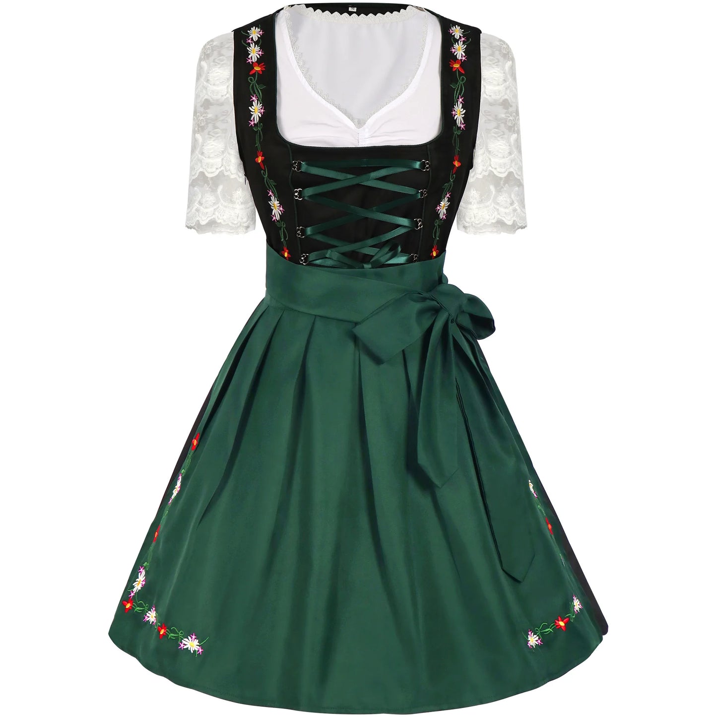Deutsches Oktoberfest Dirndl Dienstmädchenkleid Bayerisches Traditionelles Biermädchen Outfits Leistung Halloween Karneval Cosplay Kostüm