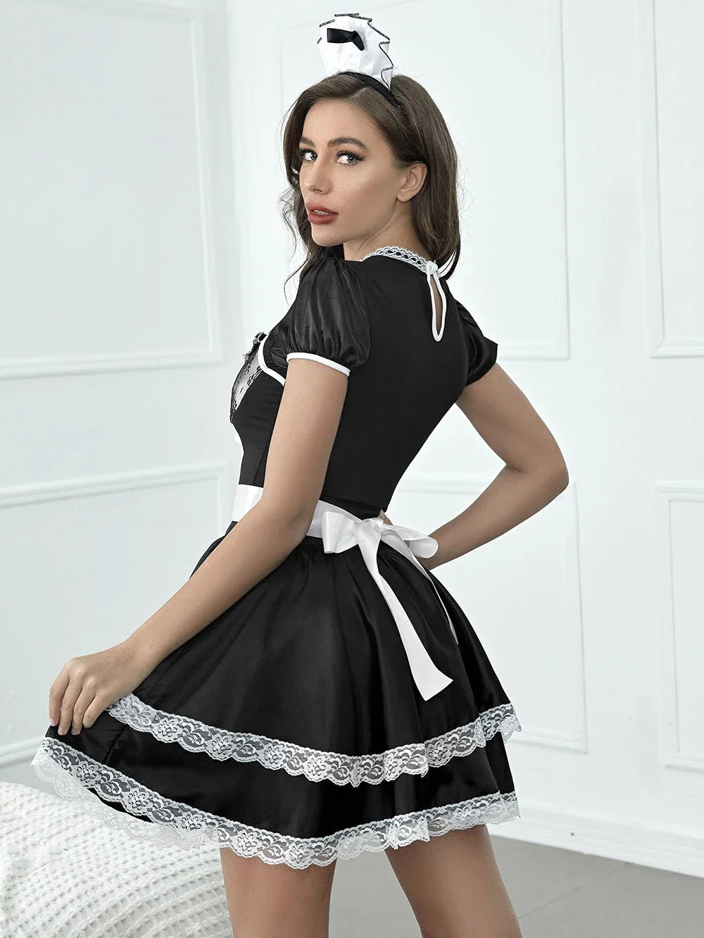Halloween Klassisches französisches Dienstmädchenkostüm Oktoberfest Damenkleid Mittelalterliches deutsches Dirndlkleid Cosplay Anziehpartykostüme