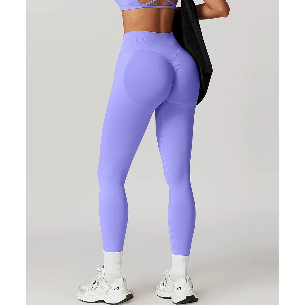 Damen-Yoga-Leggings mit hoher Taille, nahtlos, hochdehnbar, Po-Lifting, atmungsaktive Sporthose für Damen, Fitnessstudio-Leggings