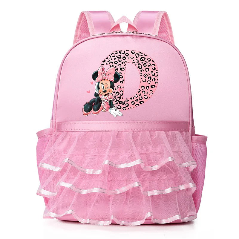 Minnie Mouse Children Kawaii Bag for Girl Dance Bag Kid Letter Pink Dancing Backpacks Girl Ballet Dance Bag Baby School Backpack