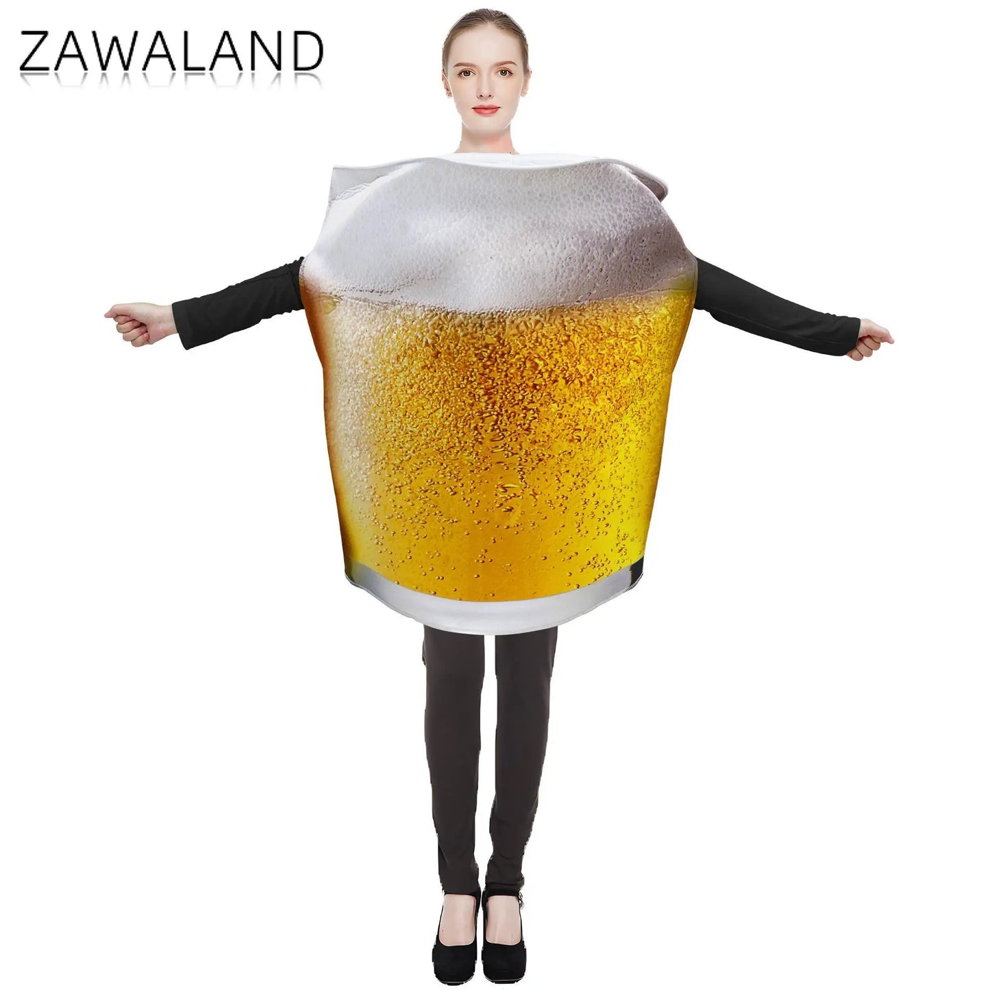 Zawaland Bierfest-Kostüm für Damen, lustiger Verkleidungsanzug, Halloween, Karneval, Purim-Outfit, Schwamm, Oktoberfest-Kleidung, 80 x 56 cm
