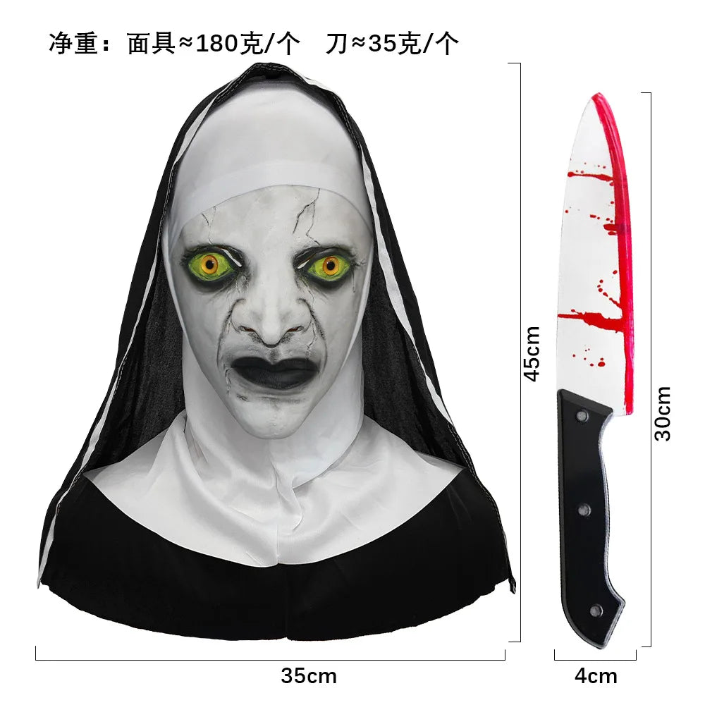 Ghost Scream Halloween Kostüm Rollenspiel Party Horror Spiel Cosplay Overall mit Maske Schrecklicher Tod Zombie Maskerade Kostüm