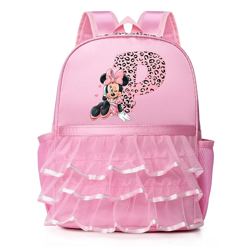 Minnie Mouse Children Kawaii Bag for Girl Dance Bag Kid Letter Pink Dancing Backpacks Girl Ballet Dance Bag Baby School Backpack