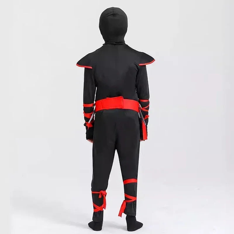 Jungen Mädchen Ninja Cosplay Kostüm für Kinder Anime Samurai Kostüm Kung Fu Dragon Ninja Overall Mit Waffe Outfit Party Halloween