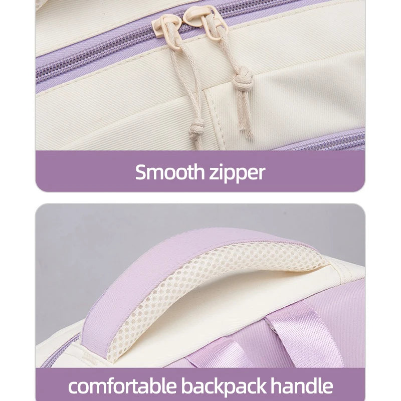 Cinnamoroll Backpack Boys Girls Bookbag Bag Teenager Children Knapsack Schoolbag Rucksack Mochila With Coin Purse