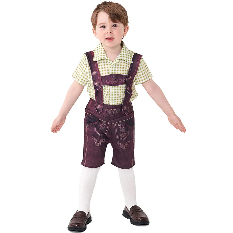 Kinder Jungen Mädchen Oktoberfest Kostüme Bayerisches Dirndl Kleid Kinder Lederhosen Cosplay Karneval Party Halloween Kostüm