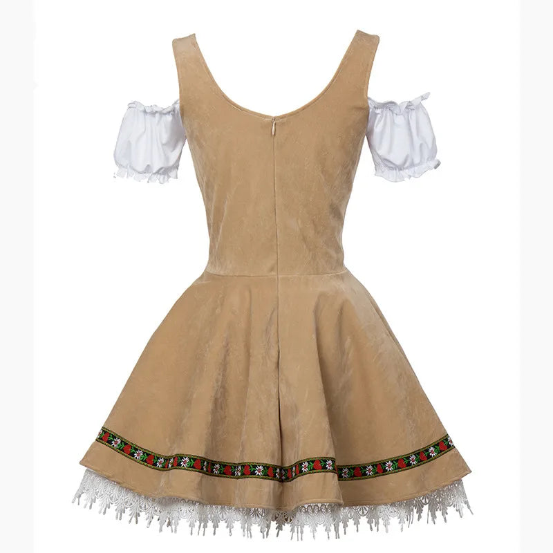 Männliche Frau Oktoberfest Kostüm Traditionelles Paar Deutsches Bayerisches Bier Outfit Cosplay Halloween Karneval Festival Party Kleidung