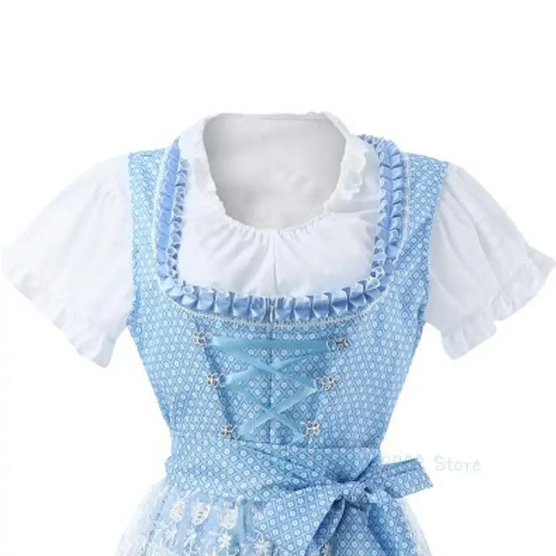 2023 Karneval Party Ball Frauen Kleid Kleidung Oktoberfest Kostüm Cosplay Phantasie Rock Dame Land Vintage Strappy Kleid Volle Größe