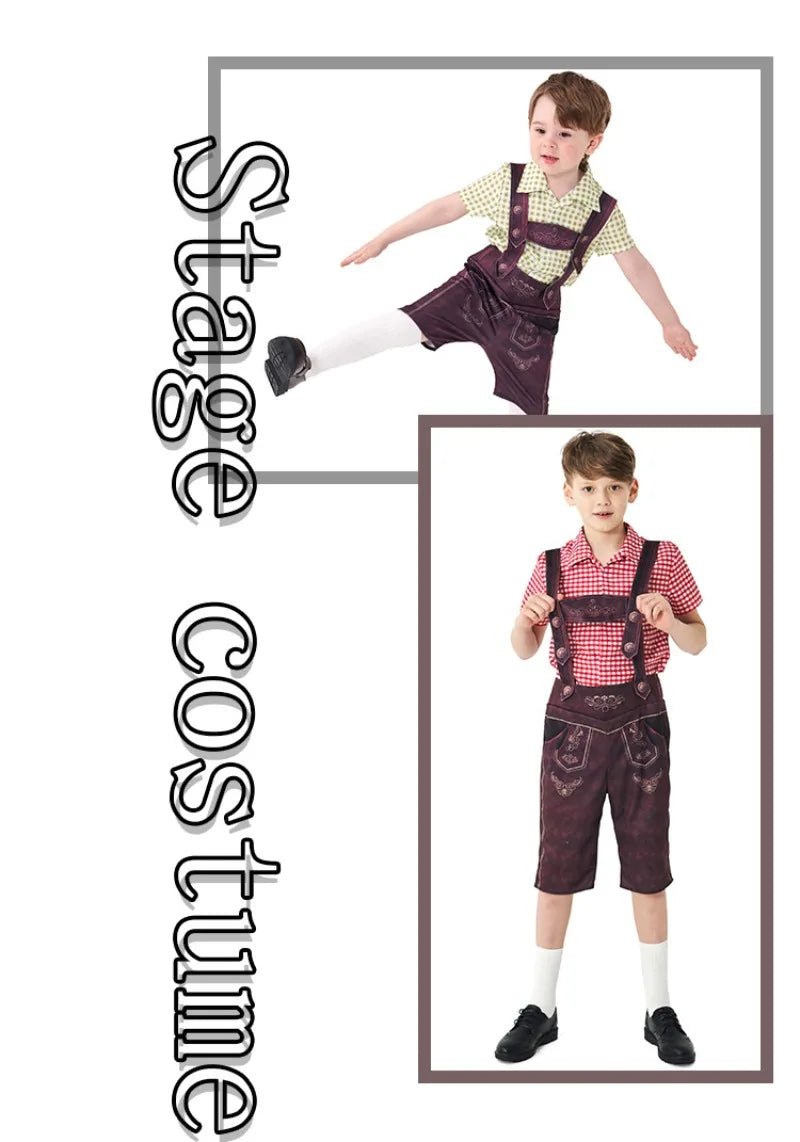 Kinder Jungen Mädchen Oktoberfest Kostüme Bayerisches Dirndl Kleid Kinder Lederhosen Cosplay Karneval Party Halloween Kostüm