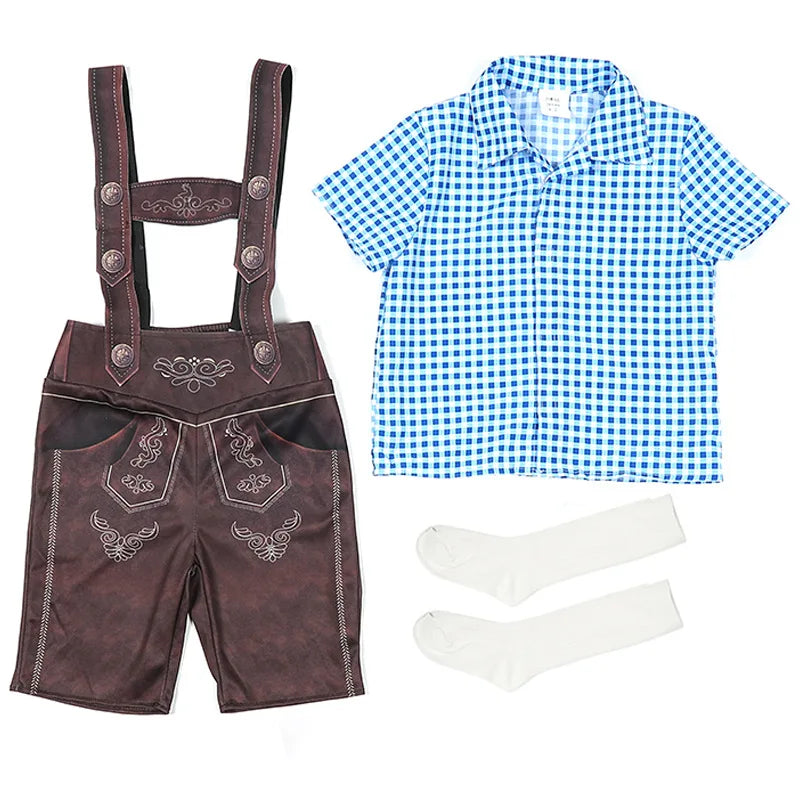Kinder Jungen Mädchen Oktoberfest Kostüme Bayerisches Dirndl Kleid Kinder Lederhosen Cosplay Karneval Party Halloween Kostüm