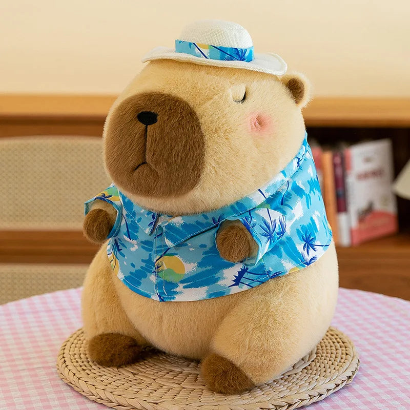 Capybara Plüschpuppe Süßes Capybara Anime Flauschiges Spielzeug Kawaii Plüschtier Alles Gute zum Geburtstag Puppe Geschenk für Freundin Weiche Kuscheltiere