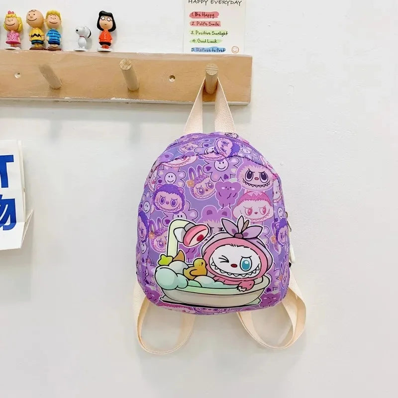 New Large Capacity Children's Backpack Cartoon Cute Primary School Bag Nursery Wear Resistant Double Shoulder Bag Nylon Material