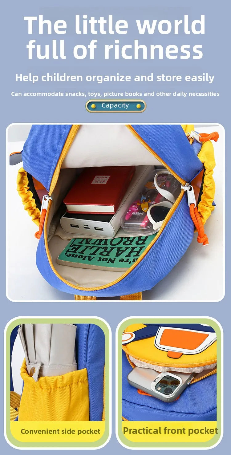 Kids Backpack for Boys Girls Toddler School Kindergarten Cute Construction Truck Car Design Trendy Casual Backpack